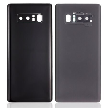 Samsung Galaxy Note 8 / Back Glass with Camera Lens / (With Logo) (Aftermarket Plus) / Midnight Black