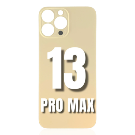 iPhone 13 Pro Max / Back Glass with Camera Lens / (With Logo) (Aftermarket Plus) / Gold